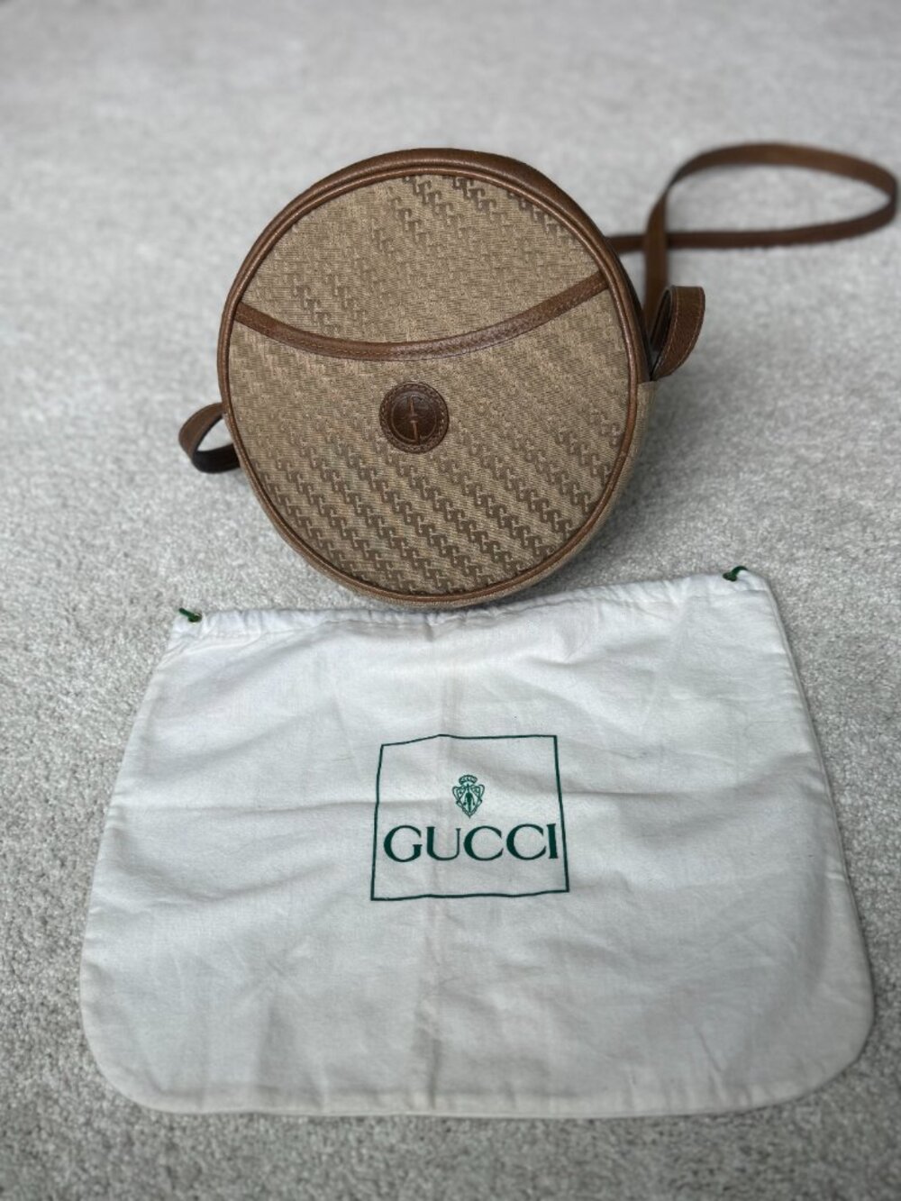 Gucci GG Cross Body Monogram Bag with Dust Bag